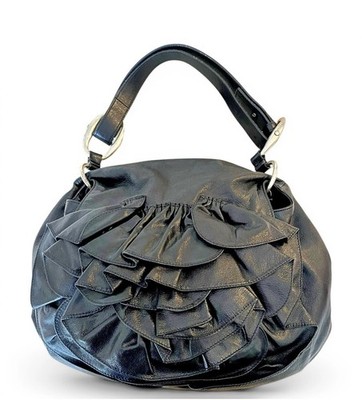 Vintage Yves Saint Laurent Rive Gauche Nadja Rose Petal  Leather Shoulder Bag