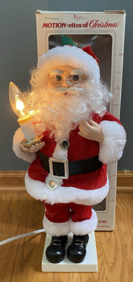 Vintage Telco Motionettes Of Christmas Santa Display Figure 18'' 1990 Works