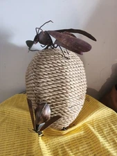 Wasp Nest Sculpture Rope Copper Wasps Unique Stinging Art Work No Honey