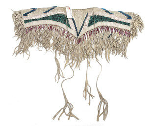 Antique Plateau Native American Indian Nez Perce Beaded Dress Yoke MG51