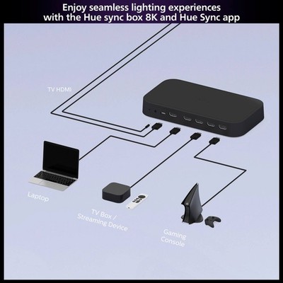 その他 Philips Hue Play HDMI Sync Box [PLH38SB] Philips Hue Play HDMI Sync Box - Requires Hue Bridge - Supports