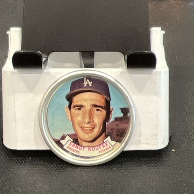 Sandy Koufax 1963 Los Angeles Dodgers Vintage Original Steel Baseball Coin