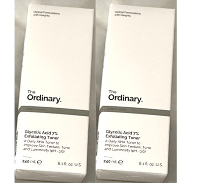 2X The Ordinary 240ml Glycolic Acid 7% Toning Solution 8.1oz