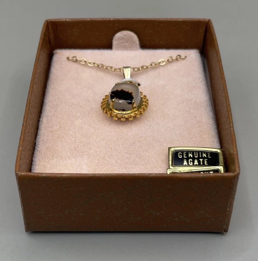 Collar Colgante Ágata Relleno Oro 1/20 12K GF Foto 3 de 4