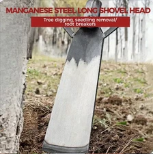 Heavy-Duty Garden Spade shovel for Digging Transplanting Weedin Hard Soil & clay