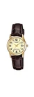 Casio LTP-V002GL-9B Women's Gold-Tone Leather Band Watch with Easy-to-Read Dial