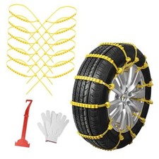 Snow Chains 12 Pack Tire Chains For Car Trucks 12 Pcs Yellow Plastic Snow Chains 12 Pack Tire Chains For Car Trucks 12 Pcs Yellow Plastic