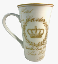 Les Etoiles Crown Gold China 16-oz Latte/Coffee/Tea Mug 222 Fifth Ave 6.25" Tall