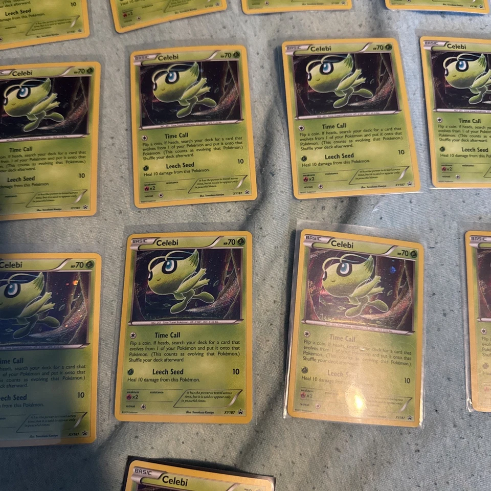 Celebi XY187 XY Holo Black Star Promo Pokemon Lote de 16 Foto 3 de 4