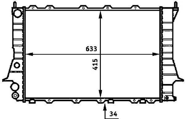 RADIATOR ENGINE COOLING CR 358 000S FOR AUDI 100 500 A6/S6 ACE/AAD/ABK 2.0L 4cyl - Image 3 of 4