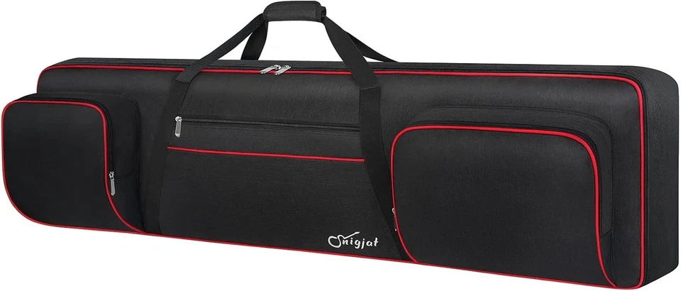 88 Key Soft Padded Keyboard Case Waterproof Travel Bag with Pockets and Straps - Image 3 of 4