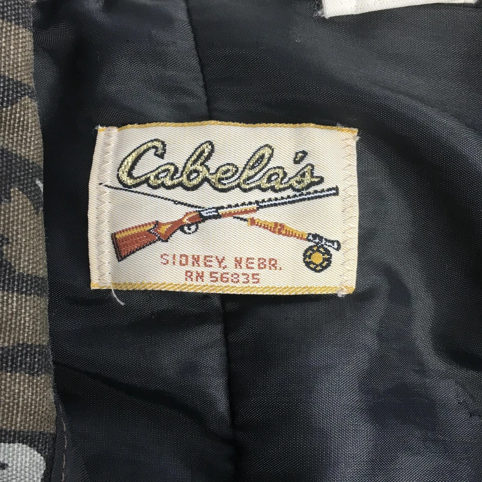 Vintage Cabela's Coveralls Mens Large Treebark Camo Hunting Overalls Zip 80s - Image 4 of 4
