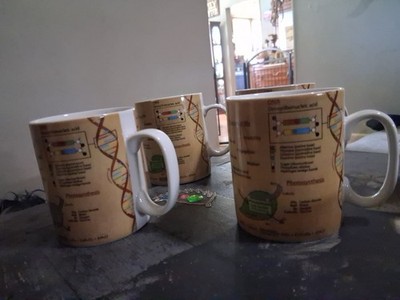 Konitz Brand Set Of 4 BIOLOGY COFFEE MUGS