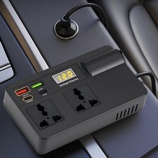 200W Power Inverter DC 12V to 110V AC Car Plug Adapter Outlet Converter for Car