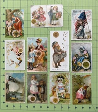 Lot 11 Merrick Thread Victorian Trade Cards 1880s Advertising incl 1886 Calendar