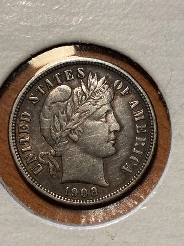 1908 D Barber Dime - Original - $1.99 Shipping