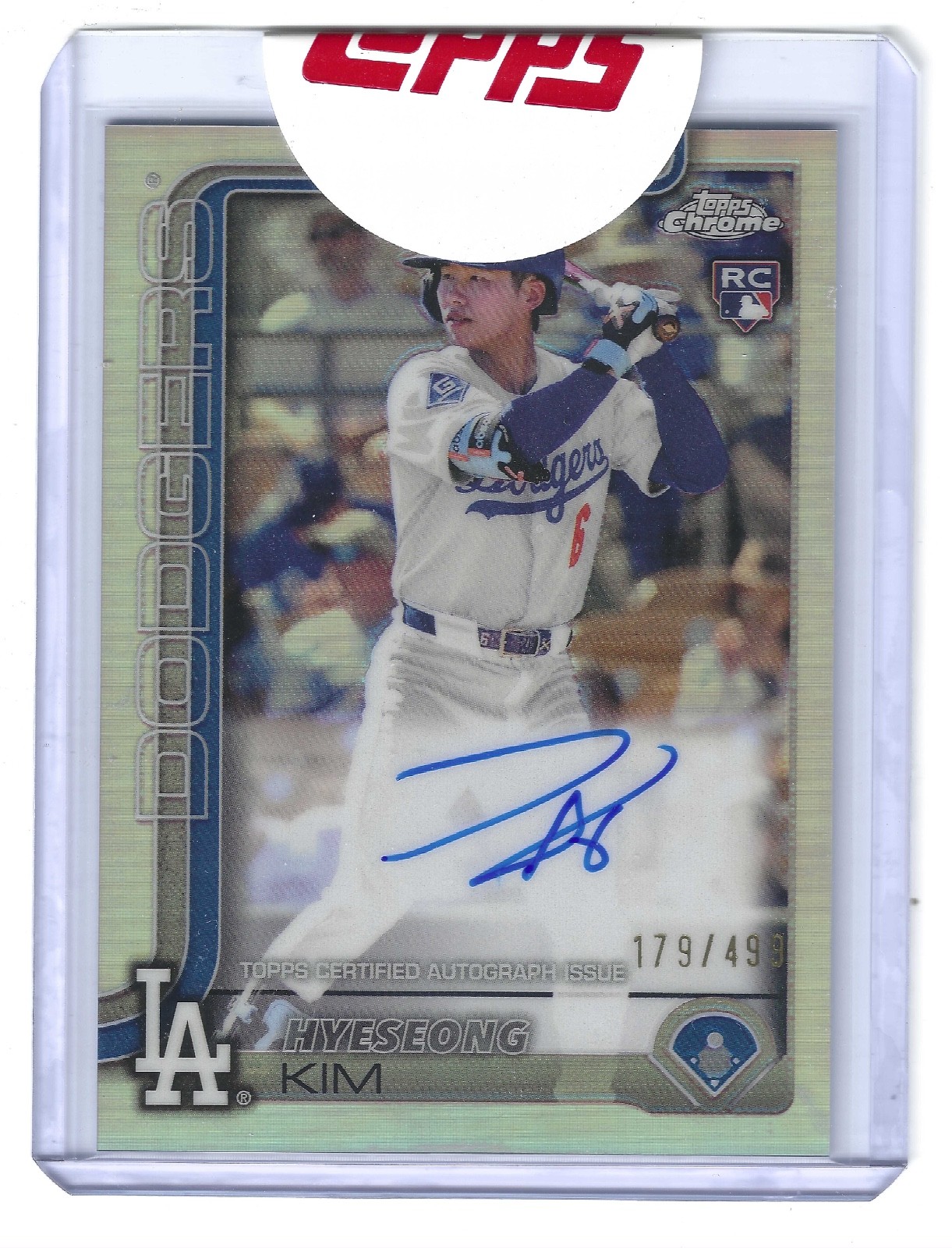 Hyeseong Kim 2025 Topps Chrome #RA-HYE Rookie Autographs 