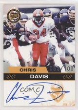 2003 Press Pass Gold 53/100 Chris Davis Auto 6e9