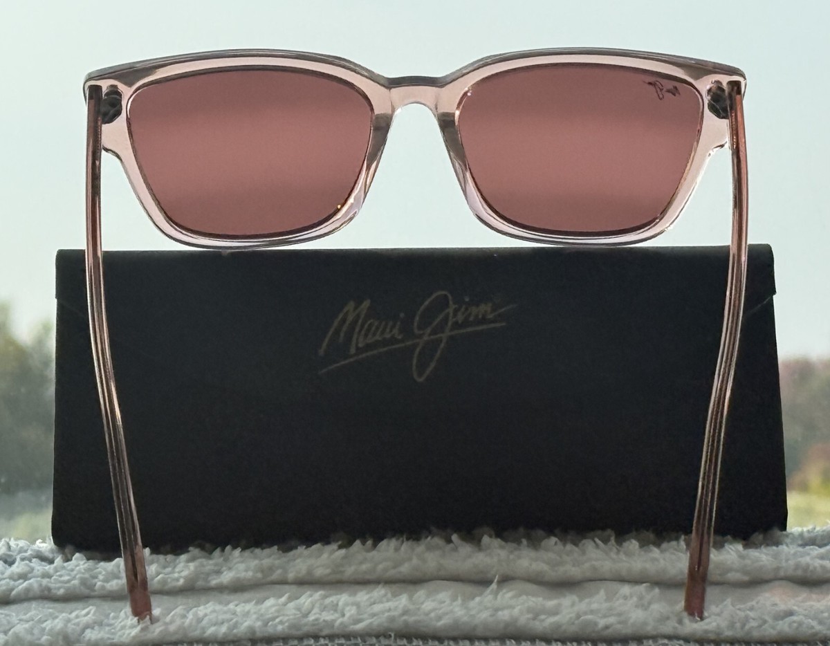 Maui Jim Kou MJ 884 09 Translucent Pink Frame Maui Rose Polarized