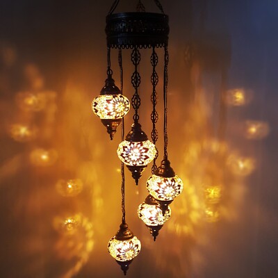 Türkisch Marokkanischer Kronleuchter Glas Mosaik Deckenhängelampe Licht VOLLSORTIMENT 