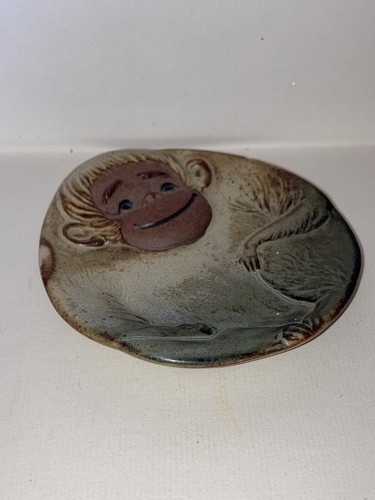 Vintage UCTCI 1970’s Monkey Trinket Dish Stoneware Japan #2 - Picture 3 of 6