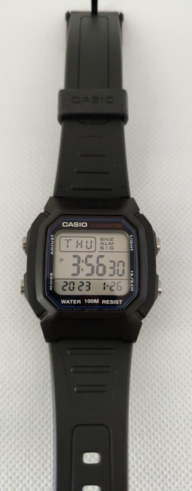 Casio Watch W800H dual time, water resistance, LED backlight