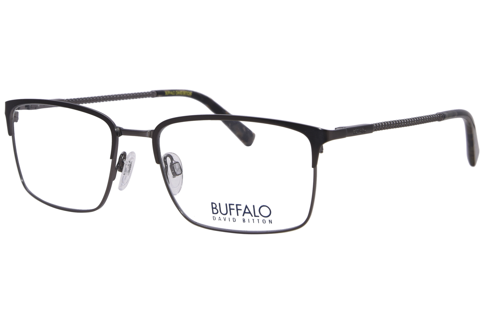 Мужские очки Buffalo By David Bitton BM526 DGN в оправе из темного оружейного металла с полной оправой 56 мм