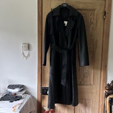 M&s Autograph Real Leather Belted Longline Trench Coat Size 12 Bnwt. Über Rare.