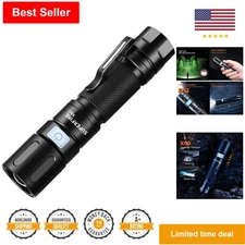 High Lumens Rechargeable LED Flashlight - Zoomable, Water Resistant - 4 Modes