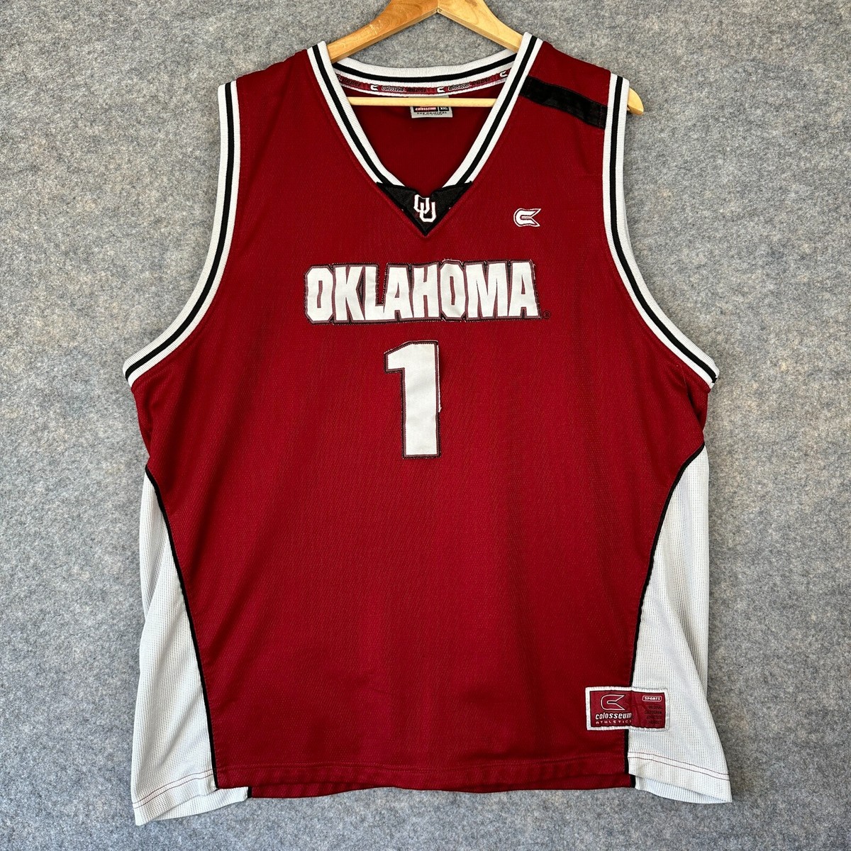 Vintage Oklahoma Sooners Jersey Mens 2XL XXL Colosseum Red Y2K *read*