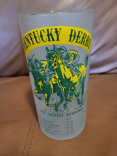 1955 Kentucky Derby Frosted 5.25 Glass - Picture 7 of 9