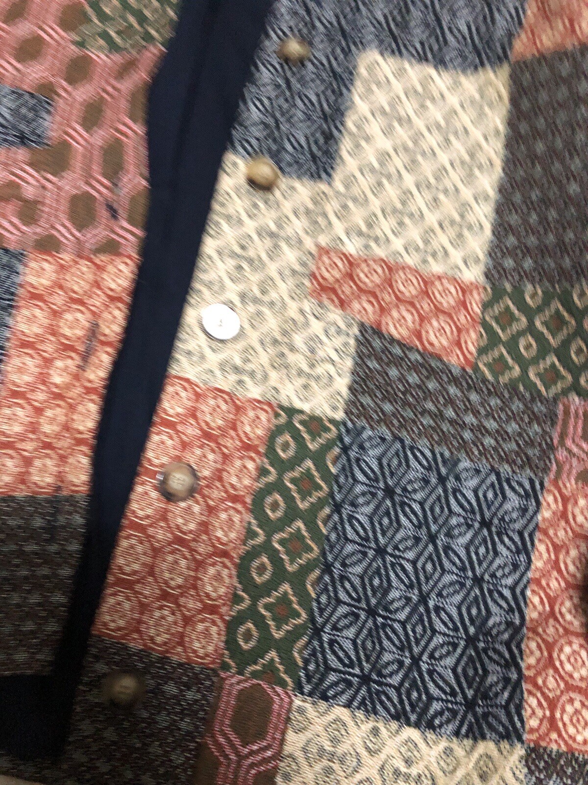 Sezane Will Jacket Dana Patchwork Jacquard Small … - image 3