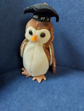Vintage TY Beanie Babies Wise the Graduation Owl, Class of 1998
