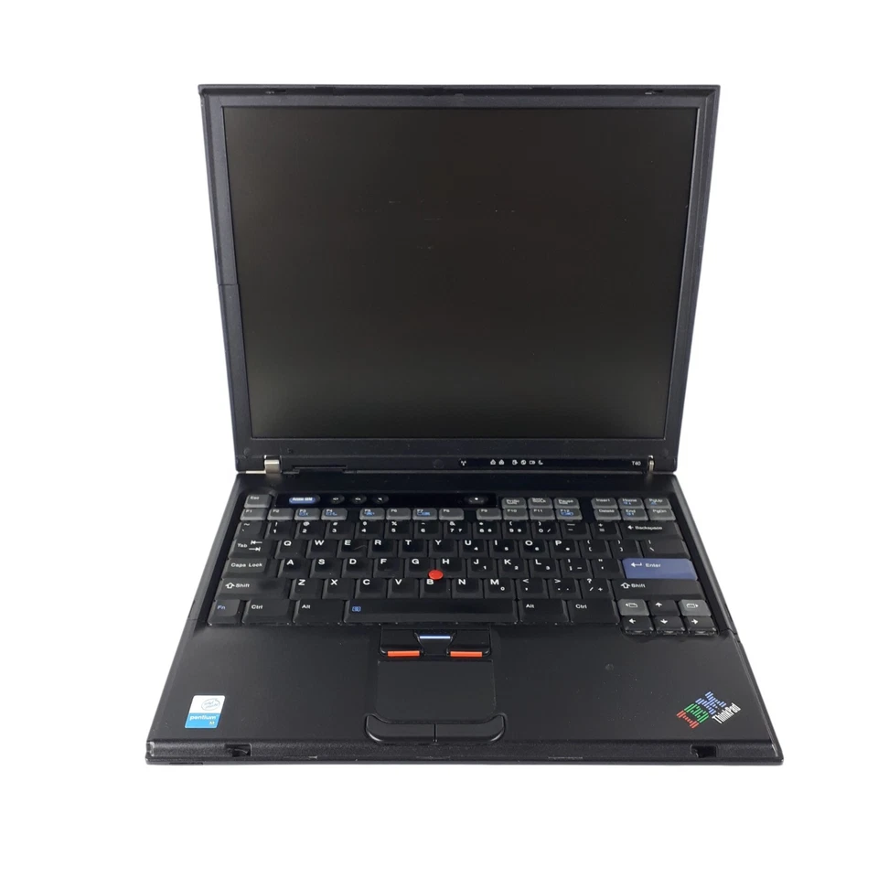 Vintage IBM ThinkPad T40 14.1'' Laptop Pentium M 512MB RAM W/Dock H3164 - Image 3 of 4