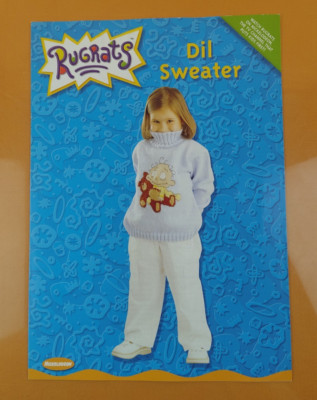 Original Alan Dart Nickelodeon Rugrats Dil Pullover Strickmuster - Alter 3-10