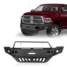 Steel Front Bumper W Winch Plate Skid Plate For 2010-2018 Ram 2500 3500 Truck