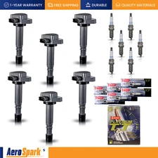 6X Ignition Coil & 6X Denso Platinum Spark Plug for Acura MDX 2001-2006 3.5L