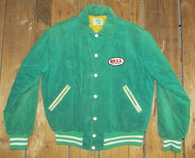 Vintage 60s Camden Catholic HS Green Corduroy Varsity Jacket Bell
