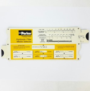vtg parker fluidpower hydraulic filter media selector datalizer datalizer slide charts