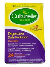 Culturelle Digestive Daily Probiotic, Fresh Orange - 24 Chew Tablets - Ex: 8/26