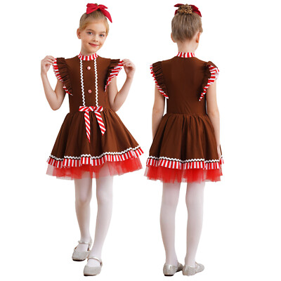 Kinder Mädchen Rock Weihnachten Outfits Tutu Kleid Weihnachtsmann Festival Tanz