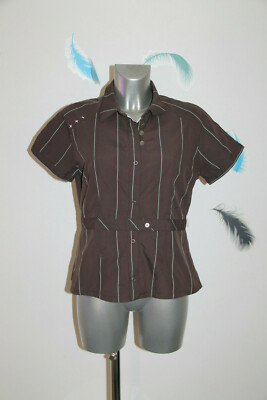 Eider Women's Short Sleeve Striped Shirt Size 40 FR Perfect Condition