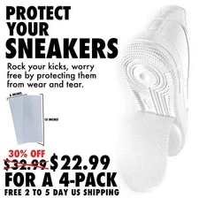 4-PACK Sneaker Sole Protectors - 15" X 6" Sheets - ANY Brand or Size Up to 14