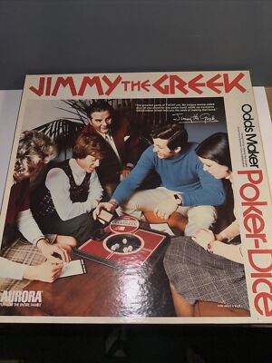 1974 Aurora JIMMY THE GREEK Odds Maker board game Poker dice gambling