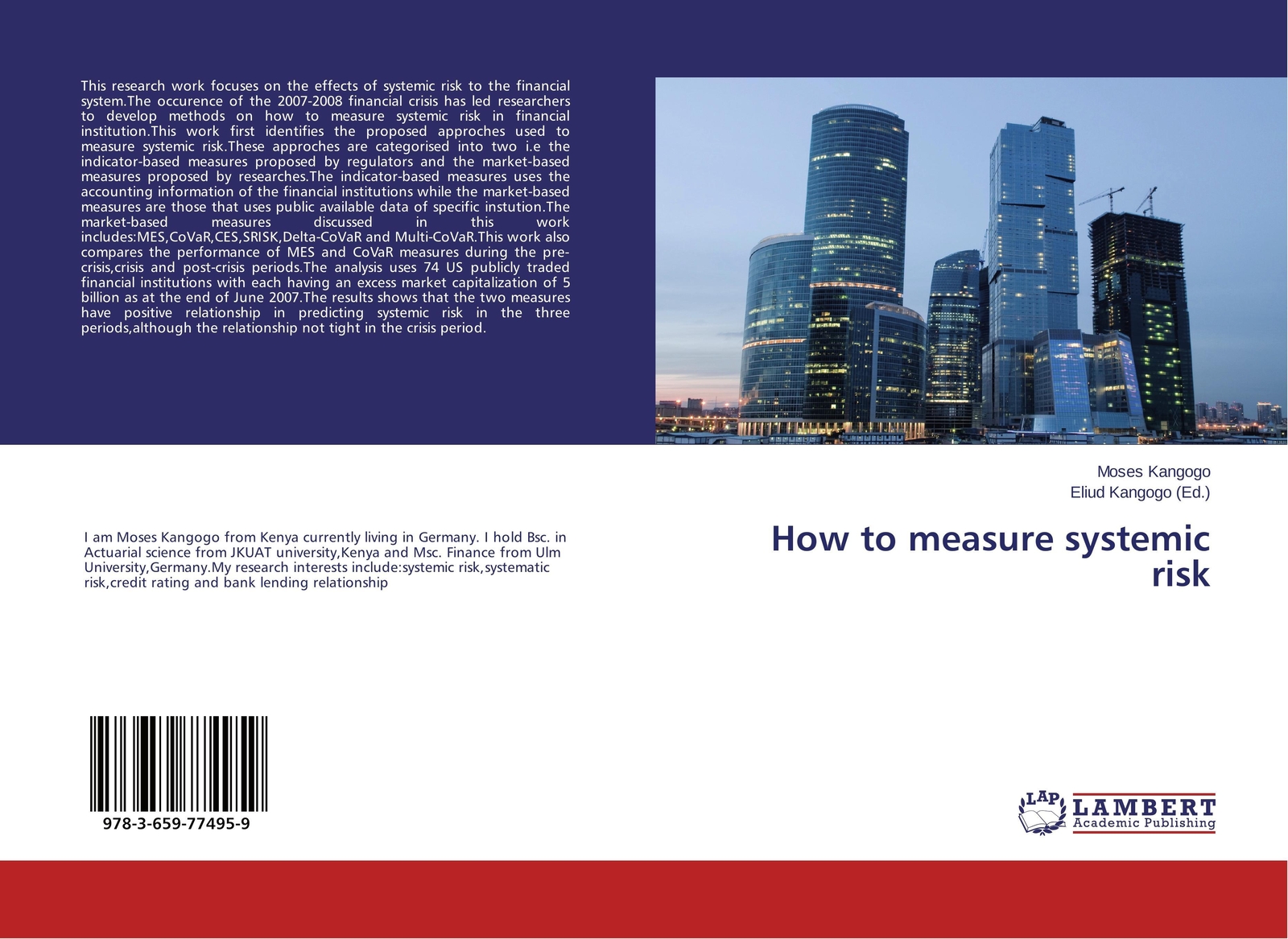 Thumbnail - Moses Kangogo | How To Measure Systemic Risk | Taschenbuch | Englisch