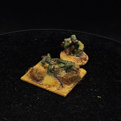 Painted 28mm Bolt Action German Afrika korp mmg team #2 Perry miniatures Ww2  - Picture 1 of 2