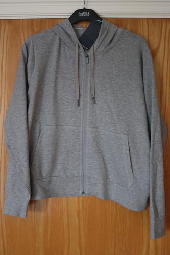 M & S GoodMove Cotton Rich Hooded Jacket BNWT Size 20
