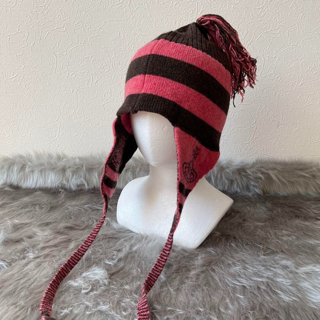 Vivienne Westwood by Moonbat Orb Knit Hat Pink ear pads Vivienne Westwood by Moonbat Orb Knit Hat Pink ear pads