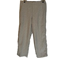 Alfred Dunner Women's Size 14 Gray Elastic Waist Pants inseam 26"