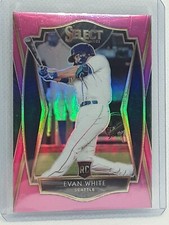 Evan White 2021 Select Baseball - Premier Pink SSP (09/10) - Seattle Mariners